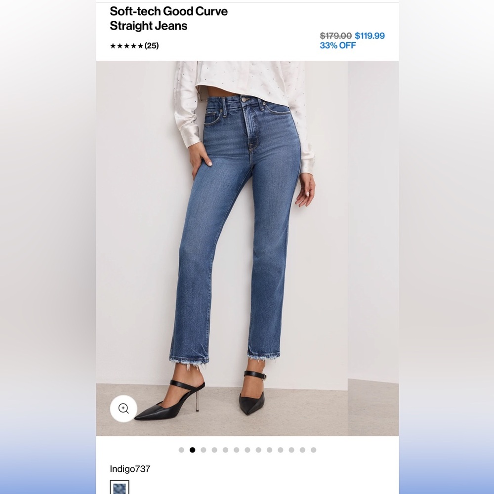 Good American Soft-tech Good Curve Straight Jesns